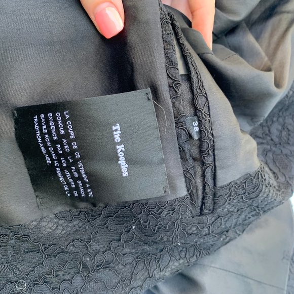 ❌SOLD❌The Kooples Black Lace Blazer Jacket Work - Picture 4 of 12